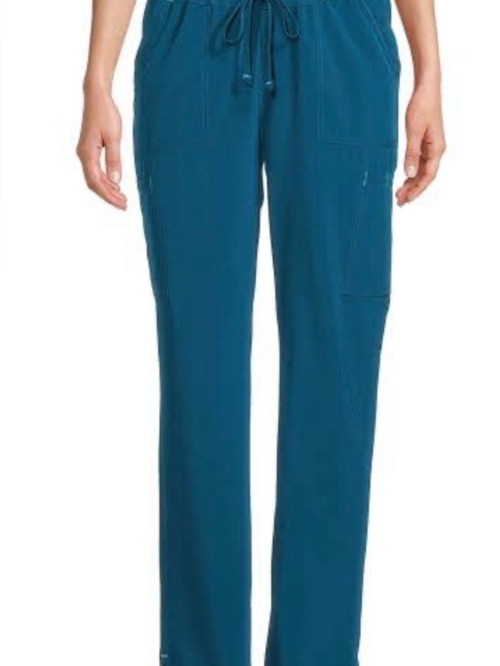 Women's Drawstring Utility Pants in teal, blue, tan